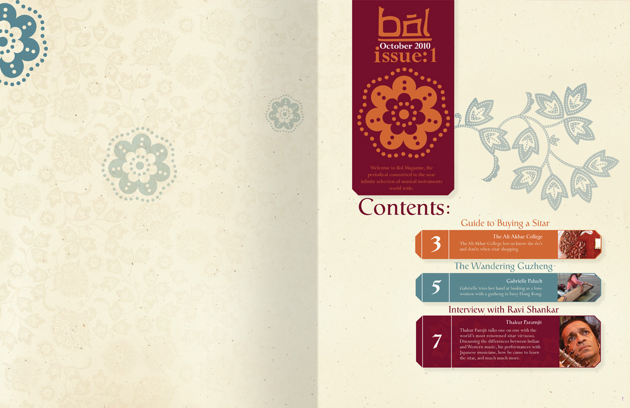 Bol Magazine | Table of Contents